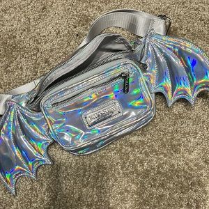 Holographic Bat Fanny Pack